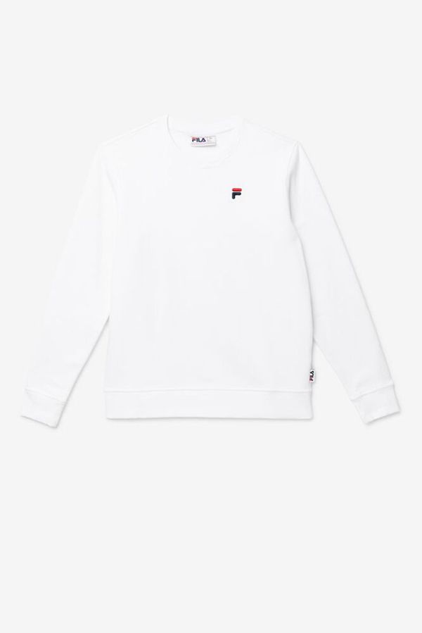 Fila Kieve Luxe Crewneck Men's Sweatshirts - White,NZ 39-72148